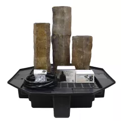 3-Peice Polished Top W/20" 27" 35" Columns Basalt Column Kit | MBAHBR3CSL