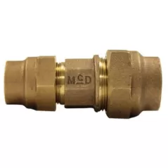 1" CTS Compression x PEP Compression Lead-Free Brass Straight Coupling | MCD74758G3G010