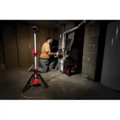 1400 Lumens LED Red Corded Cordless Dual Power Tower Light | MKE213220