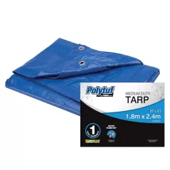 10' x 8' Polyethylene Blue Medium-Duty Utility Tarp | MTLTARP08X10
