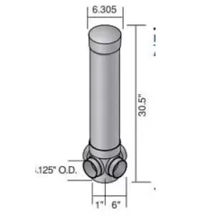 4" ABS Black 3-Piece Diverter Valve | NDS575