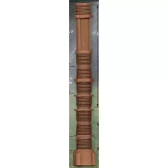 HDPE Nipple 1/2 in. x 3/4 in. MIPT 6 in. L Brown 7-In-1 Cut-Off | M471-101BR