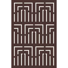 48" x 70" x 5/16" Hardwood Natural Brown 80% Blockout EMPIRE Decorative Fence Panel | OUTUSADSEMP1