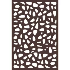 48" x 70" x 5/16" Hardwood Natural Brown 80% Blockout STONEFIELD Decorative Fence Panel | OUTUSADSST01