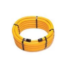 3/4" x 50' 304 Stainless Steel Polyethylene Jacket Yellow Flexible Corrugated Tubing | PFXPFCT3450