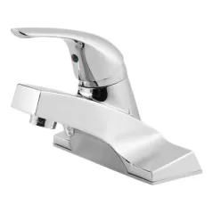 4" 1/2" 6-1/32" x 6-7/16" Metal Polished Chrome Pfirst 1-Handle with Pop-Up Drain Centerset Bathroom Faucet | PPFLG1426000