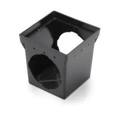 9" x 9" 2.2 Gallon Square HDPE Black Drainage Catch Basin | RBDDB9S2