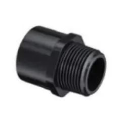 Sch. 40 Black PVC Adapter 3/4" MIPT x Socket Standard | 436-007B