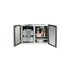 36" 304 Stainless Steel 2-Drawer Dry Storage Pantry and Enclosed Cabinet Combo | SUMSSDP36DC