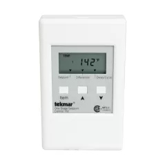 24 VAC/VDC White PVC Plastic 1-Stage Setpoint Control | TEK150