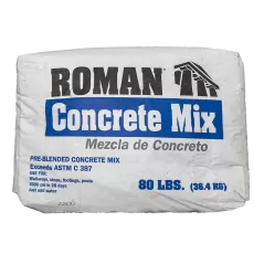 Roman Concrete Mix, 80 Lb Bag Gray High Strength | BRS-ROMCON