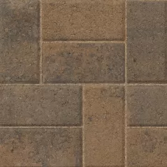 Belgard Holland Stone Paver, 8" x 4" x 2-3/8", Rectangular Smooth, Burnt Amber
