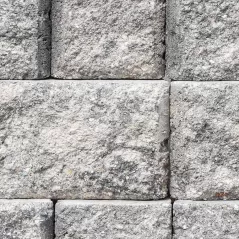 6" x 17-3/4" x 9" Rectangular Lueders Gray Anchor Diamond 9D Legacy Combo Retaining Wall | BEL16203596