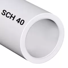 1-1/2" x 10' Sch. 40 Bell End White PVC Pipe