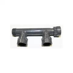 1" Swivel x MIPT x Swivel Gray For (2) Sprinkler Valves Manifold Tee | DUR3010102