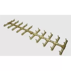 44.25" x 11.5" x 3" 400000 Btu Brass Double Tree-Style Liquid Propane Burner System | WARCFBDT400LPPF2