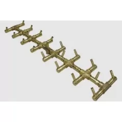30" x 7-1/4" x 3" 230000 Btu Brass Tree-Style Natural Gas Burner System | WARCFBT230NG