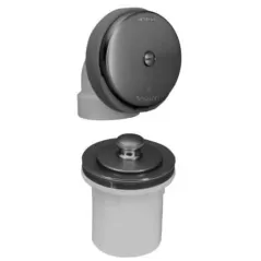 1-1/2" Glued 2-5/8" ABS Chrome-Plated 600 Schedule 40 Solvent Weld with Hub Adaptor Bath Waste Half Kit | WCO615PPABSCP