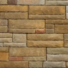 EP Henry Wall Corner, 16" x 6" x 6" 2-Pc Double-Sided Random Face Cut Stone Natural Stone CSW | 28CSWDFCOBRK