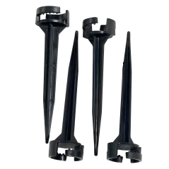 5-1/2'' x 1-3/8'' x 4-5/8'' Black Plastic For C7 and C9 Mini Lights Universal Light Stake | HOL39021
