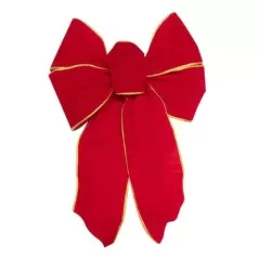 18" x 12" Red Velvet Medium Wired Deluxe Bow | HOLBOWMEDDELUXE