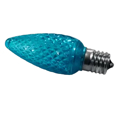 0.58 W SMD C9 E17 Intermediate LED Teal Professional-Grade Removable/Interchangeable Water-Resistant Retrofit Bulb | HOLLEDC9TEALSMD
