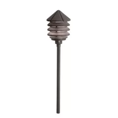 2.3 W Wedge S8 Krypton Textured Architectural Bronze Aluminum 3-Tier Conical 15005 Series Path Light | KIC15005AZT
