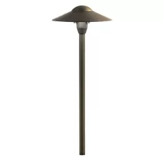 16.25 W Wedge T5 Incandescent Centennial Brass Dome 15310 Series Path Light | KIC15310CBR