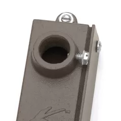 1-3/4'' x 2-1/2'' x 5-1/2'' Textured Black Aluminum Alloy For 12 V Junction Box and Fixtures Mounting Bracket | KIC15609BKT