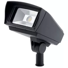 12 W 3000K Integrated LED Textured Black Cast Aluminum 126" x 88 Degrees Large 16022 Series Flood Light | KIC16022BKT30