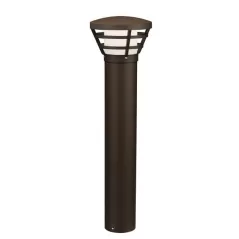 3.57 W Integrated LED 2800K Textured Architectural Bronze Aluminum UFO 16133 Series Bollard Light | KIC16133AZT28