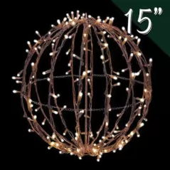 15" Green Foldable 3D LED Sphere | HBLLED15SPHBGR