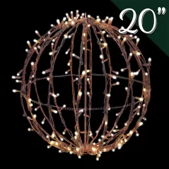 20" Green Foldable 3D LED Sphere | HBLLED20SPHBGR
