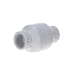 Swing Check Valve, 3/4"Slip White PVC 125 psi 1500 with Flow Control