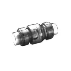 1" Flo Control Clear PVC Swing Check With True Union | 1720C10