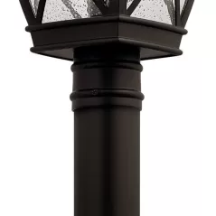 150 W E26 Medium A21 Incandescent Olde Bronze Aluminum 49843 Series Post Light | KIC49843OZ
