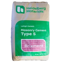 Lehigh Hanson Masonry Cement Mortar, 75 Lb Bag Solid Powder Gray/White Type S | BRS-16051
