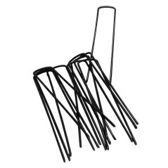 11 ga x 6" x 1" Silver 1020 CR Steel 21DT Flat Top Professional Sod Staple | NDSFW61000