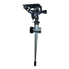 90' Partial To Full Circle Black Plastic Adjustable Impact Sprinkler On Zinc Spike |  58017N
