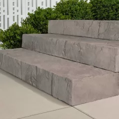 60" x 14-5/8 to 15-1/4" x 6" Rock Garden Brown Natural Stone Rustic Traditional Rocka Stepping Stone | TBI000489