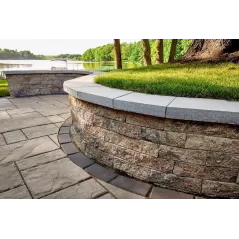 Mini Creta Exotic and Eclectic Rustic Retaining Wall, Sandlewood, 8 x 16 x 5-7/8" | 002258