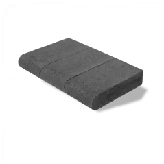 6" x 12" Rectangular Charcoal Classic Standard Fullnose Edger Coping Wall Block | UNPFECHAR