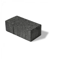 3-7/8" x 7-7/8" x 2-3/4" Rectangular Black Granite Customizable Exposed Granite Series Paver | UNPSERIES4X8BG