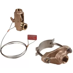 Pitless Adapter, 4" Well Snap-On Lead-Free Bronze BA Series For Well Pumps Clear Hole