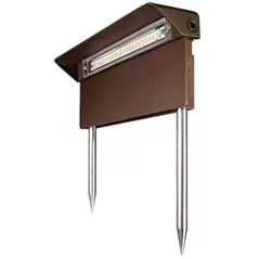 Path Light, 4 W Integrated LED 2700K Weathered Brass Cast Brass