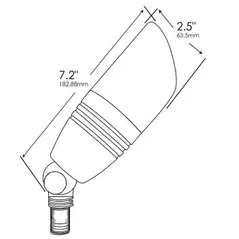 Up Light, 2 to 7 W Ceramic Bi-Pin MR-16 LED Weathered Brass Cast Brass
