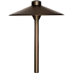 Path Light, Ceramic Bi-Pin G4/GY6.35 Socket LED Weathered Brass Cast Brass