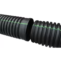 Drain Pipe, 6" x 20' Dual Wall Solid w/ST Coupler HDPE | 06150020WCDW
