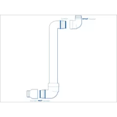 Swing Joint, 1" x 12"MIPT x Female Slip Standard Unibody
