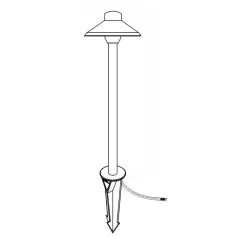 Alliance Pro Series Complete Path Light 3W LED, Brass | PAL105-LED